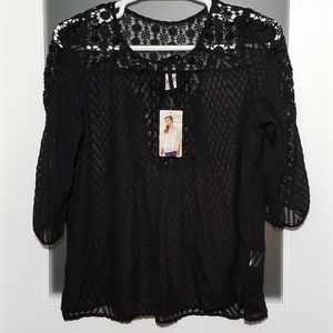 Bila Tunic Boho Peasant Flowy Top L